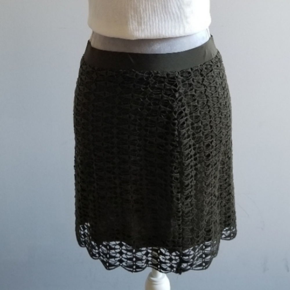 J. Crew • Forest Green Textured Skirt